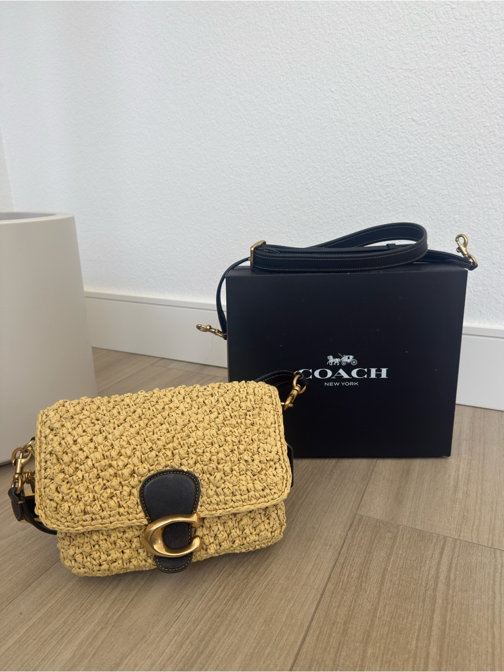 Coach Soft Tabby-Small Shoulder Bag- Raffia - Picture 3 of 7